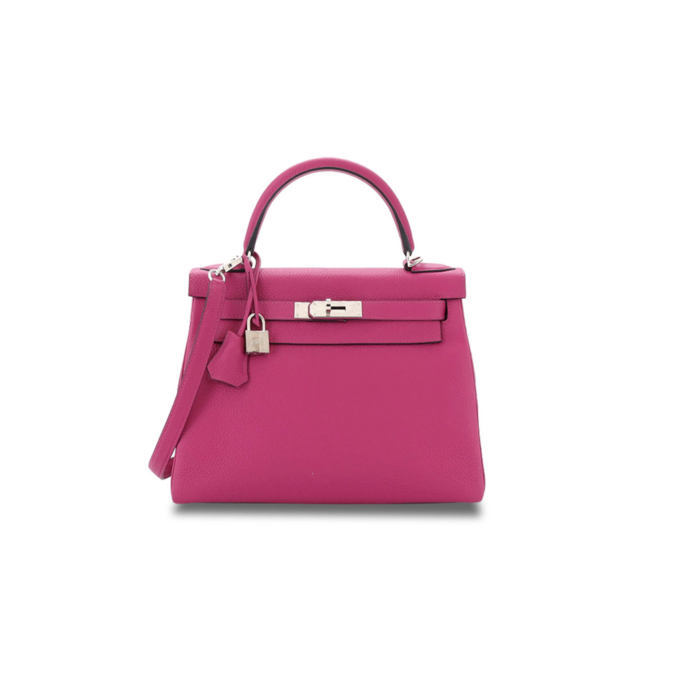 HERMÈS KELLY 28 ROSE POUR PRE TOGO WITH PALLADIUM HARDWARE (28*22*10cm)